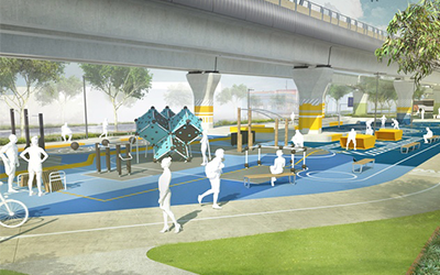 Level Crossing Removal Project - Clayton Road Linear Park for Lendlease CPB JV.