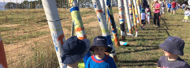 Googong School pole painting