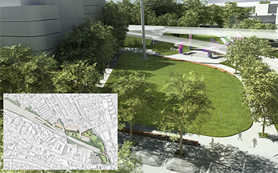 Ismay Reserve linear park was constructed for Westconex as part of the Legacy work.